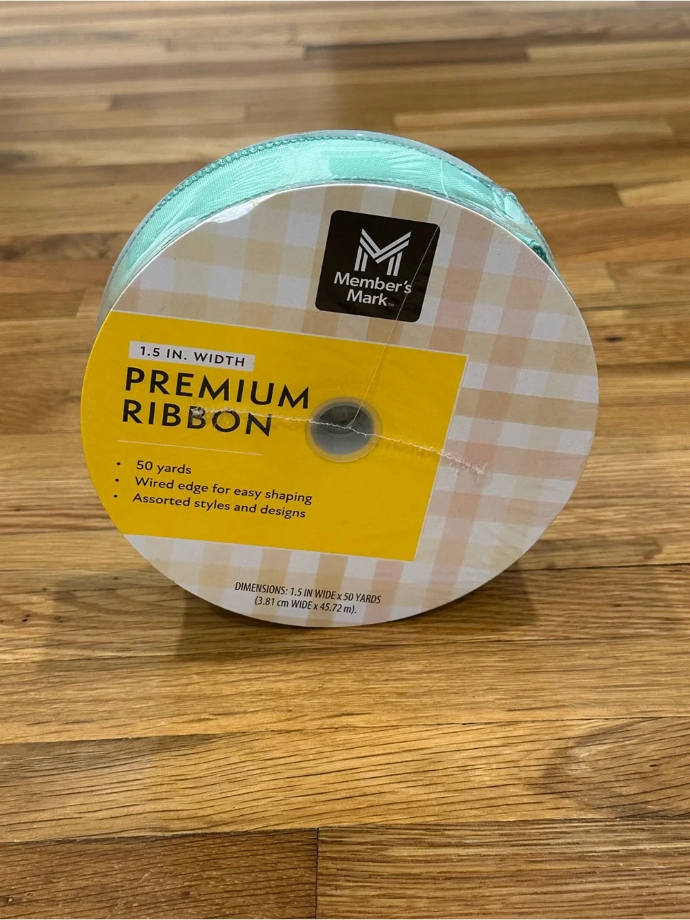 Mint Green Premium Wired Ribbon - 1.5 in X 50 Yards *NEW